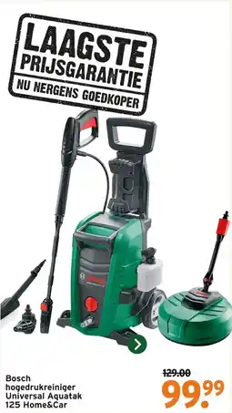 GAMMA Bosch hogedrukreiniger Universal Aquatak 125 Home&Car aanbieding