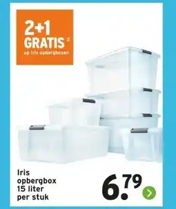 GAMMA Iris opbergbox 15 liter per stuk aanbieding