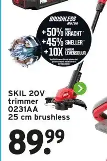 GAMMA SKIL 20V trimmer 0231AA 25 cm brushless aanbieding