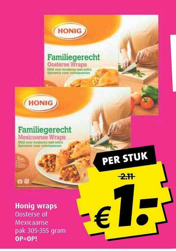 Honig Wraps Oosterse Of Mexicaanse aanbieding bij Boni