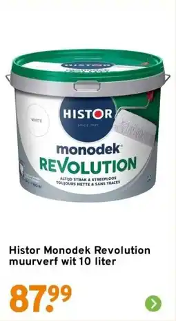 GAMMA Histor Monodek Revolution muurverf wit 10 liter aanbieding