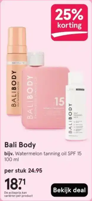 Etos Bali Body aanbieding
