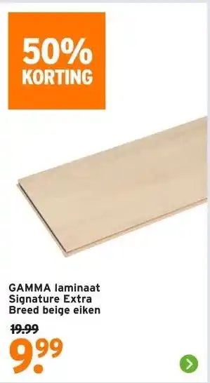 GAMMA GAMMA laminaat Signature Extra Breed beige eiken aanbieding