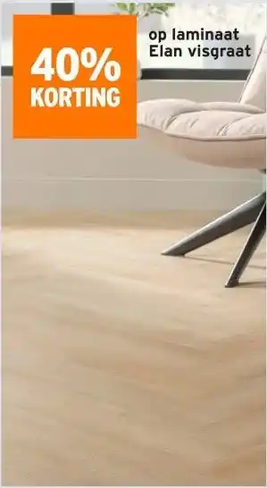 GAMMA 40% KORTING op laminaat Elan visgraat aanbieding
