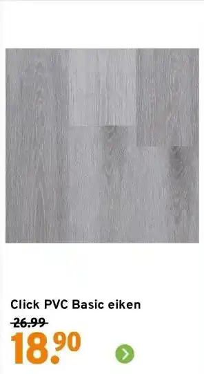 GAMMA Click PVC Basic eiken aanbieding