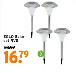 GAMMA EGLO Solar set RVS aanbieding
