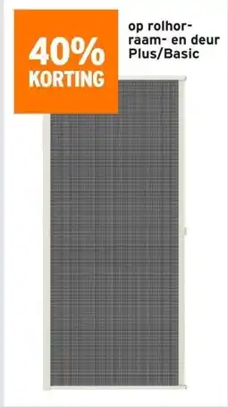 GAMMA 40% korting op rolhor- raam- en deur Plus/Basic aanbieding