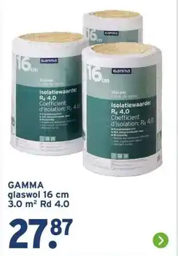 GAMMA GAMMA glaswol 16 cm 3.0 m² Rd 4.0 aanbieding