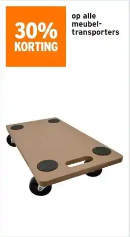 GAMMA 30% korting op alle meubel transporters aanbieding