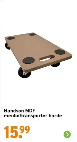 GAMMA Handson MDF meubeltransporter harde wielen 56x30 cm max. 200 kg aanbieding