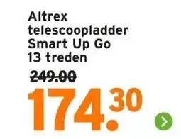 GAMMA Altrex telescoopladder Smart Up Go 13 treden aanbieding