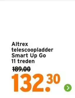 GAMMA Altrex telescoopladder Smart Up Go 11 treden aanbieding
