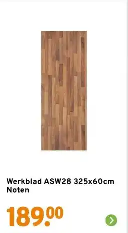 GAMMA Werkblad ASW28 325x60cm Noten aanbieding