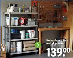 GAMMA Keter Fused Rek met 4 planken aanbieding