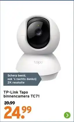 GAMMA TP-Link Tapo binnencamera TC71 aanbieding