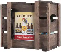 Gall & Gall Chouffe Cadeaupakket met glas 4X33CL Bier aanbieding