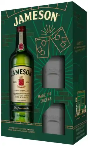 Gall & Gall Jameson Cadeaupakket met 2 glazen 70CL Whisky aanbieding