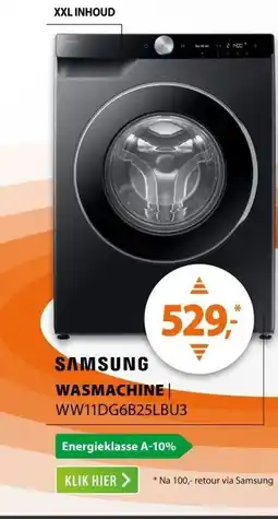 Expert Samsung SuperSpeed 6000-serie WW11DG6B25LB Zwart aanbieding