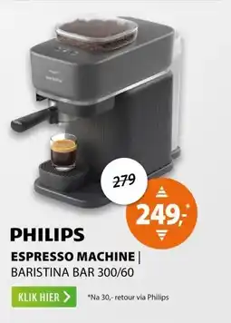 Expert Philips Baristina BAR300/60 Zwart aanbieding