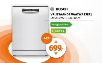 Expert Bosch SMS4ELW21E EXCLUSIV aanbieding