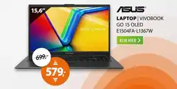 Expert Asus Vivobook Go 15 OLED E1504FA-L1367W Zwart aanbieding