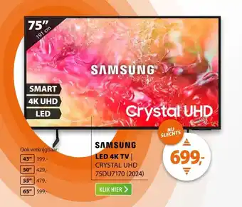 Expert Samsung Crystal UHD 75DU7170 (2024) aanbieding