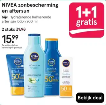 Etos NIVEA zonbescherming en aftersun aanbieding