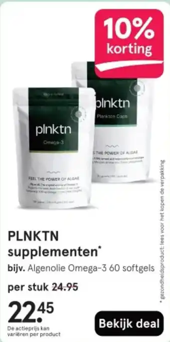 Etos PLNKTN supplementen aanbieding