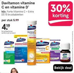 Etos Davitamon vitamine C en vitamine D aanbieding