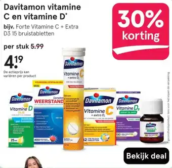 Etos Davitamon vitamine C en vitamine D aanbieding