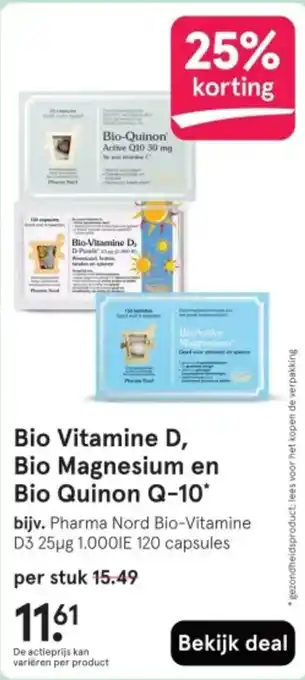 Etos Bio Vitamine D, Bio Magnesium en Bio Quinon Q-10 aanbieding