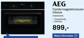 De Witgoed Specialist AEG Combi magnetronoven inbouw TK6NK50FB aanbieding