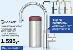 De Witgoed Specialist Quooker Kokendwaterkraan aanbieding