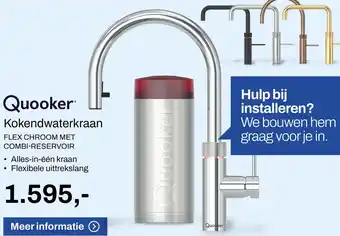 De Witgoed Specialist Quooker Kokendwaterkraan aanbieding