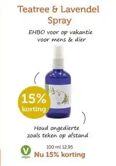 De Rode Pilaren Teatree & Lavendel sprat aanbieding