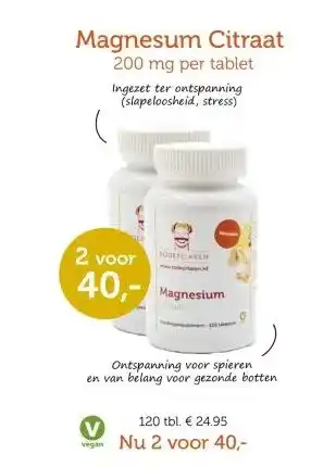 De Rode Pilaren Magnesum Citraat aanbieding