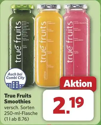 Combi True Fruits Smoothies aanbieding