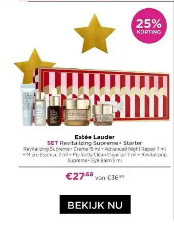 ICI Paris XL Estée Lauder Revitalizing Supreme+ Starter Revitalizing Supreme+ Creme 15 Ml + Advanced Night Repair 7 Ml + Micro Essence 7 M aanbieding