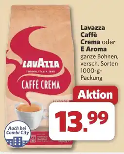 Combi Lavazza Caffè Crema oder E Aroma aanbieding