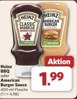 Combi Heinz BBQ oder American Burger Sauce aanbieding