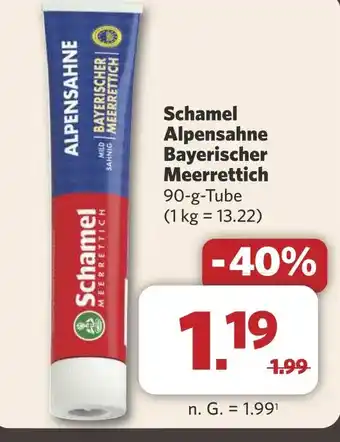 Combi Schamel Alpensahne Bayerischer Meerrettich aanbieding