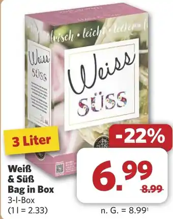 Combi Weiß & Süß Bag in Box aanbieding