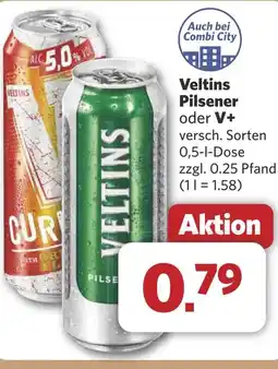 Combi Veltins Pilsener oder V+ aanbieding