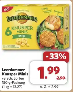 Combi Leerdammer Knusper Minis aanbieding