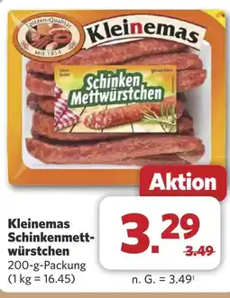 Combi Kleinemas Schinkenmett würstchen aanbieding