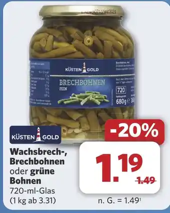 Combi Wachsbrech-, Brechbohnen oder grüne Bohnen aanbieding