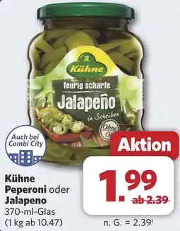 Combi Kühne Peperoni oder Jalapeno aanbieding