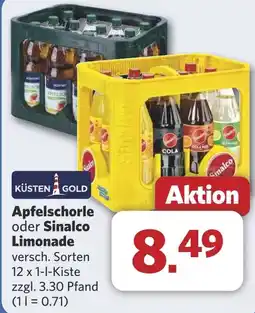 Combi Apfelschorle oder Sinalco Limonade aanbieding