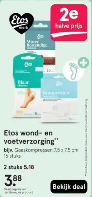 Etos Etos wond- en voetverzorging aanbieding