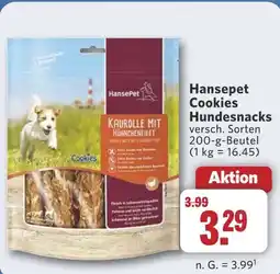 Combi Hansepet Cookies Hundesnacks aanbieding